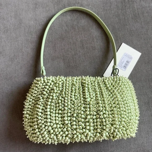 Staud Beaded Bean Bag in Matcha - Picture 6 of 6